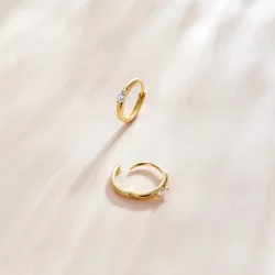 Kolczyki koła Typu Pandora Błyszczący Diament - SCE1050-B