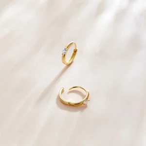 Kolczyki koła Typu Pandora Błyszczący Diament - SCE1050-B