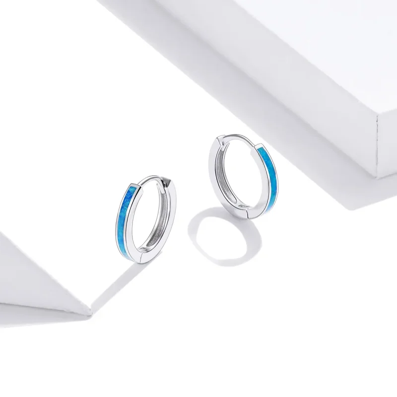 (zdjęcie do) Kolczyki koła Typu Pandora Opal - SCE992 - Wyświetl 3