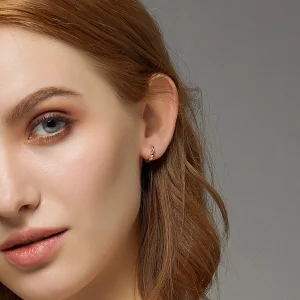 Kolczyki koła Typu Pandora Randki w sercach - SCE445-C