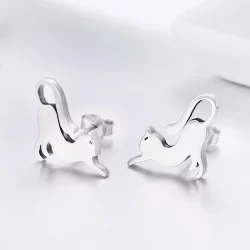 Kolczyki sztyfty Typu Pandora Bawiąc się w Kitty - SCE366