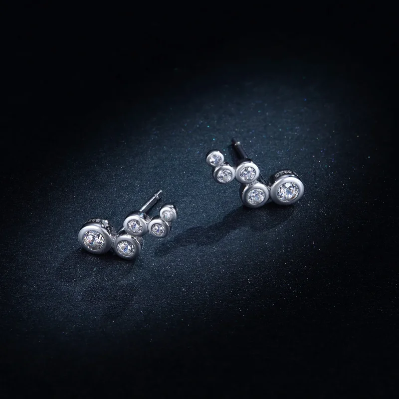 (zdjęcie do) Kolczyki sztyfty Typu Pandora Błyszcząca elegancja - BSE235 - Wyświetl 8
