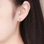 Kolczyki sztyfty Typu Pandora Eleganckie płatki śniegu - BSE009