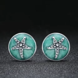 Kolczyki sztyfty Typu Pandora Fantasy Starfish - SCE205