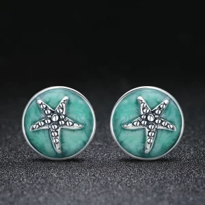 Kolczyki sztyfty Typu Pandora Fantasy Starfish - SCE205