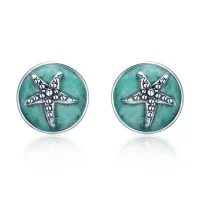 Kolczyki sztyfty Typu Pandora Fantasy Starfish - SCE205