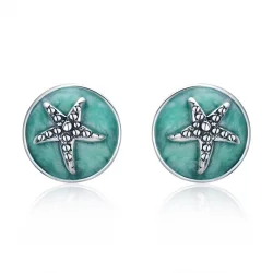 Kolczyki sztyfty Typu Pandora Fantasy Starfish - SCE205