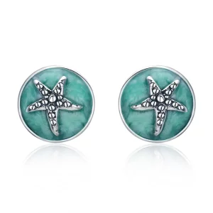 Kolczyki sztyfty Typu Pandora Fantasy Starfish - SCE205
