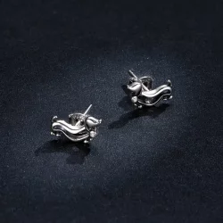 Kolczyki sztyfty Typu Pandora Jamnik miniaturowy - SCE952