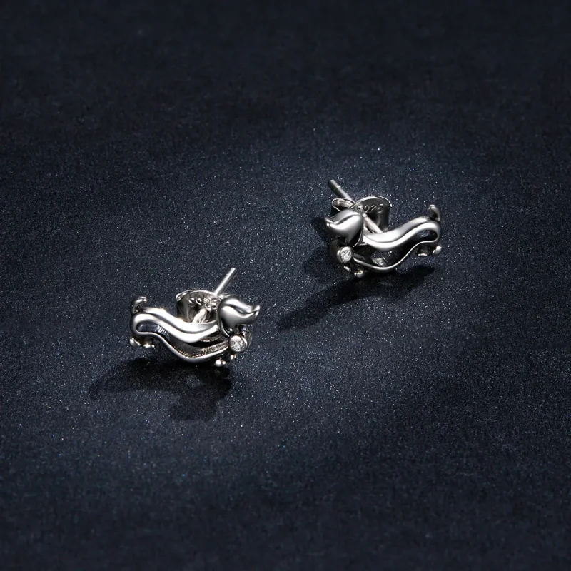 (zdjęcie do) Kolczyki sztyfty Typu Pandora Jamnik miniaturowy - SCE952 - Wyświetl 5