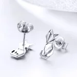 Kolczyki sztyfty Typu Pandora Lis origami - SCE526