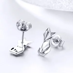 Kolczyki sztyfty Typu Pandora Lis origami - SCE526