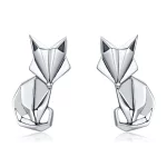 Kolczyki sztyfty Typu Pandora Lis origami - SCE526