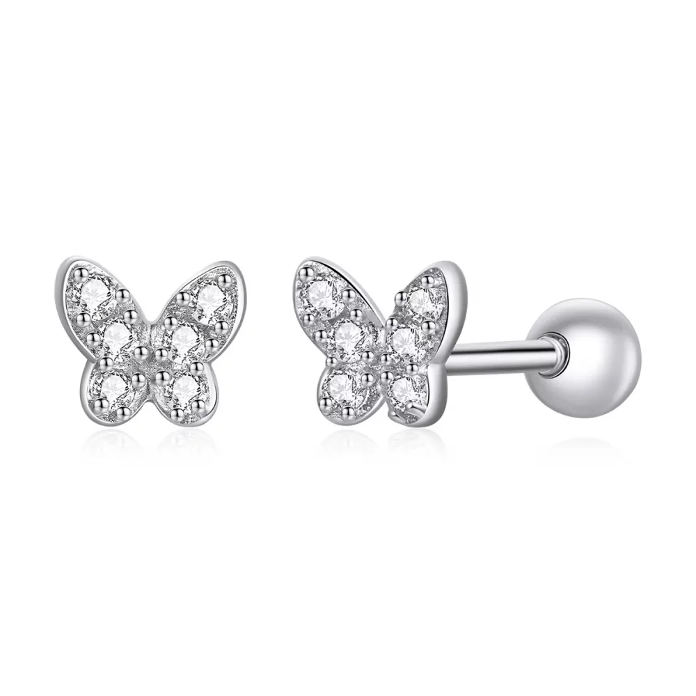 Kolczyki sztyfty Typu Pandora Motyl - SCE1116
