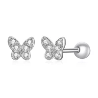 Kolczyki sztyfty Typu Pandora Motyl - SCE1116