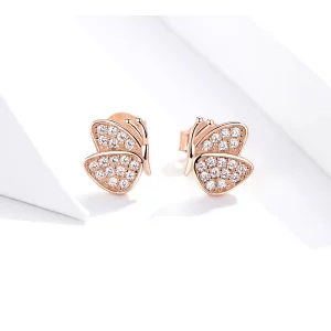 Kolczyki sztyfty Typu Pandora Motyl - SCE776
