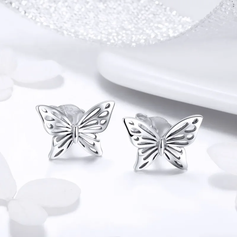(zdjęcie do) Kolczyki sztyfty Typu Pandora Motyl Sen - SCE452 - Wyświetl 2