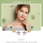 Kolczyki sztyfty Typu Pandora Neon - SCE495