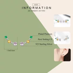 Kolczyki sztyfty Typu Pandora Neon - SCE495