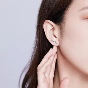Kolczyki sztyfty Typu Pandora Pióro - SCE610