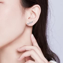 Kolczyki sztyfty Typu Pandora Pióro - SCE610