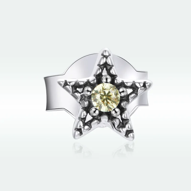 (zdjęcie do) Kolczyki sztyfty Typu Pandora Pojedynczy Starmount - SCE1066 - Wyświetl 4