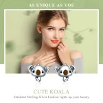 Kolczyki sztyfty Typu Pandora Słodka koala - SCE381