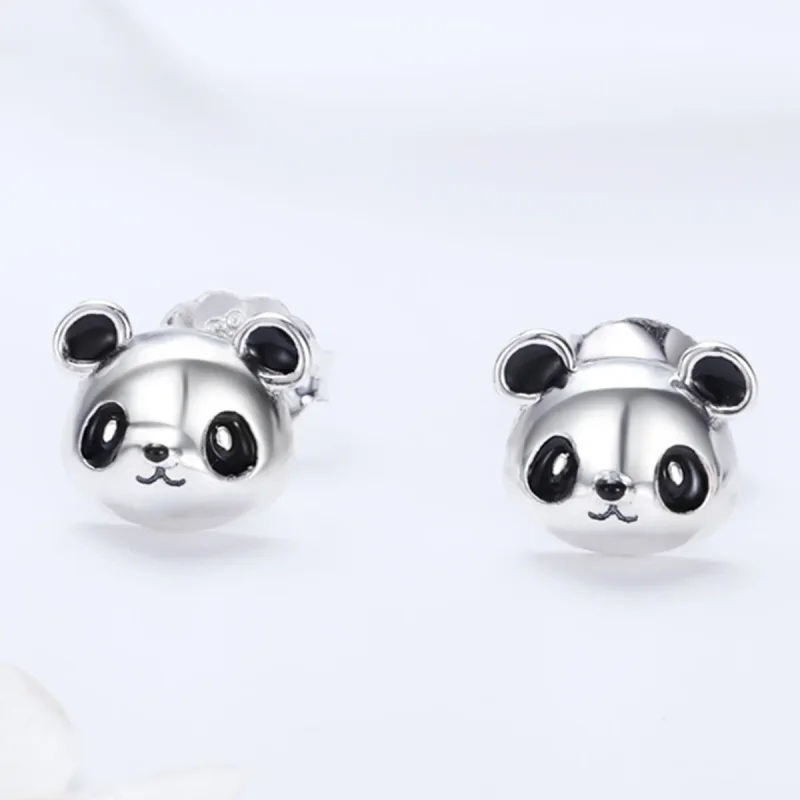 (zdjęcie do) Kolczyki sztyfty Typu Pandora Słodka panda - SCE386 - Wyświetl 2