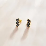 Kolczyki sztyfty Typu Pandora Solidny - SCE1051-BK