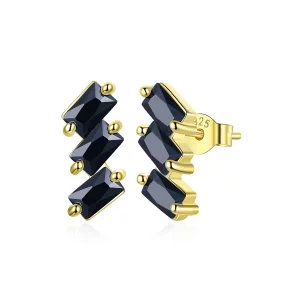 Kolczyki sztyfty Typu Pandora Solidny - SCE1051-BK