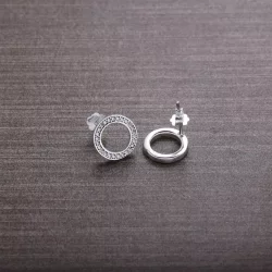 Kolczyki ze srebra, cyrkonia sześcienna | PANDORA