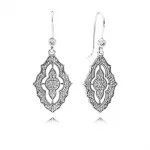Srebrne kolczyki Sparkling Lace Drop | PANDORA