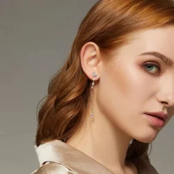 Kolczyk wiszący Typu Pandora Jasny - BSE310