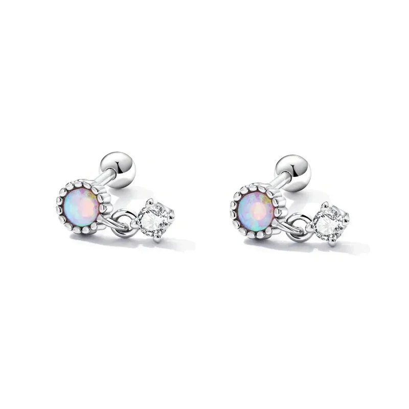 (zdjęcie do) Kolczyk wiszący Typu Pandora prosty opal - SCE1382 - Wyświetl 2