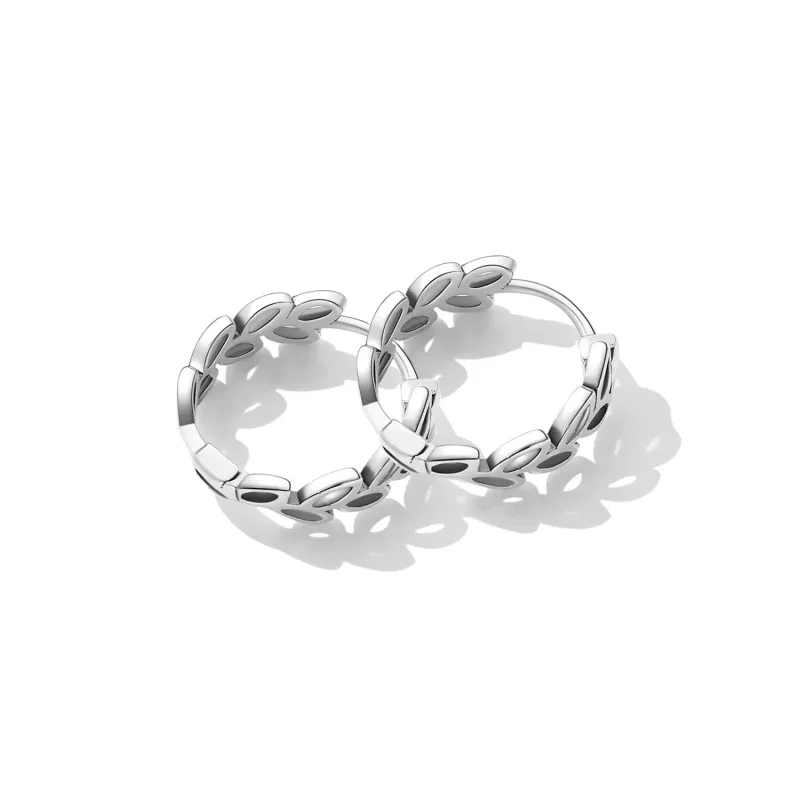 (zdjęcie do) Kolczyki koła Typu Pandora Ażurowe liście - SCE1461 - Wyświetl 3