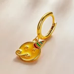 Kolczyki koła Typu Pandora Emoji - Świętuj - SCE1204-A
