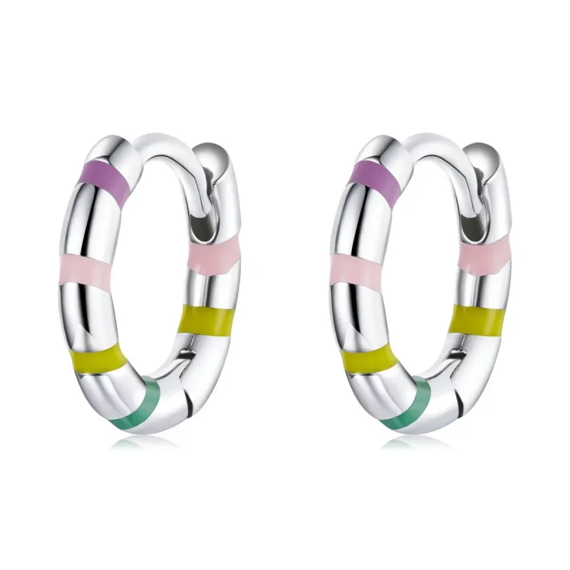 (zdjęcie do) Kolczyki koła Typu Pandora Mini wstążka - SCE1284