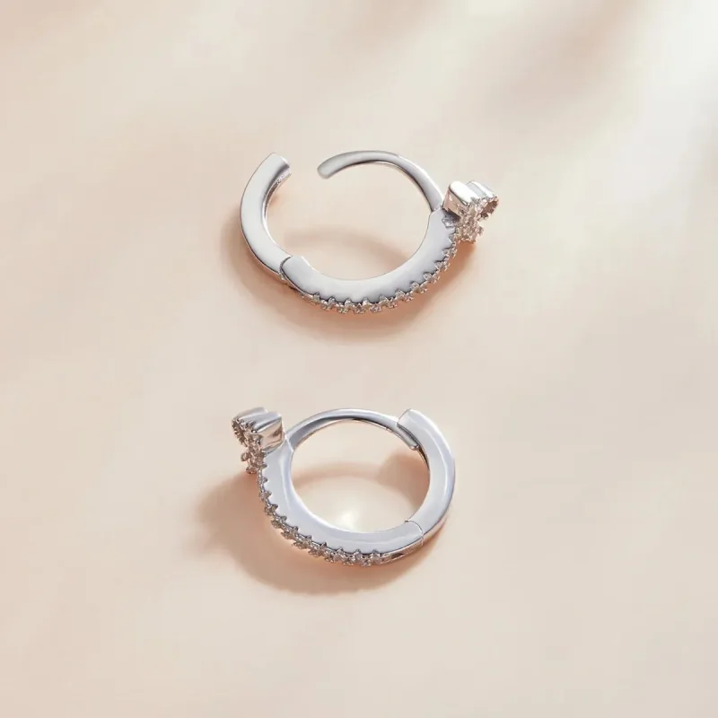 (zdjęcie do) Kolczyki koła Typu Pandora Moda miejska - SCE1186-A - Wyświetl 2