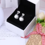 Everlasting Grace Earrings, White Pearl & Clear CZ - Pandora PL