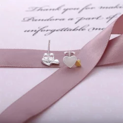 Kolczyki ze srebra i 14k złota, biała masa perłowa - Pandora PL