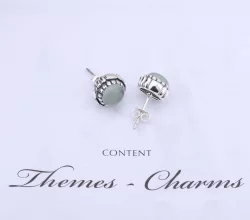 March Birthstone Stud Earrings - Pandora PL