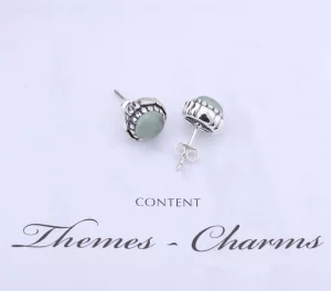 March Birthstone Stud Earrings - Pandora PL