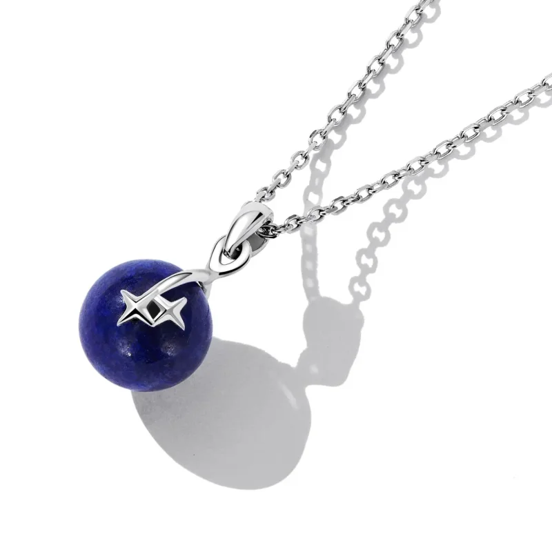 (zdjęcie do) Naszyjnik Typu Pandora Lapis Lazuli Meteor - SCN480 - Wyświetl 3