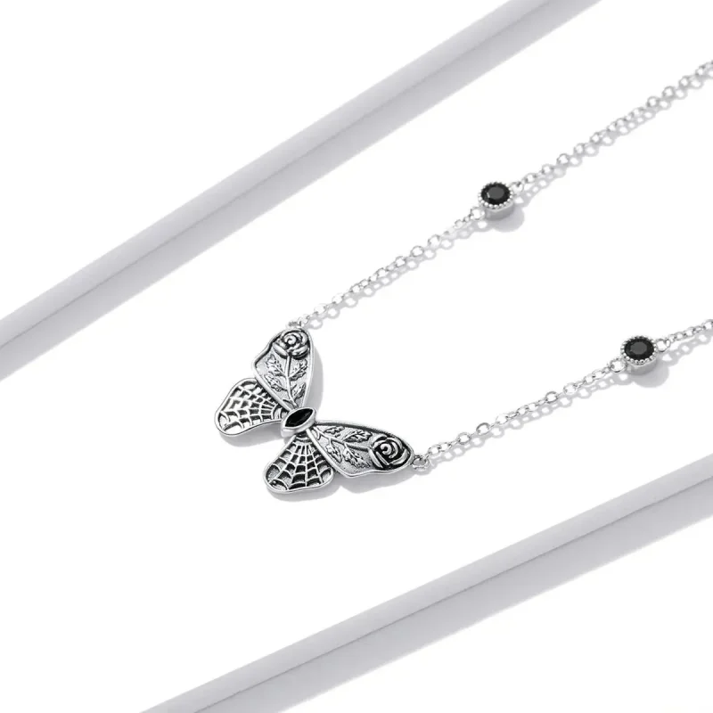 (zdjęcie do) Naszyjnik Typu Pandora retro motyl - BSN235 - Wyświetl 3
