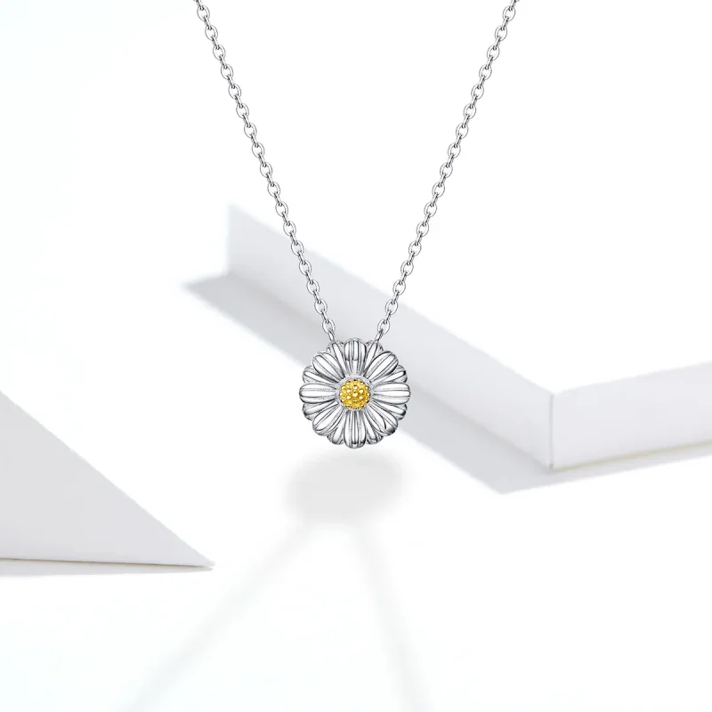 (zdjęcie do) Naszyjnik Typu Pandora z Stokrotka - SCN370 - Wyświetl 5