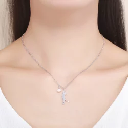 Naszyjnik Typu Pandora z Zabawny kotek - SCN175