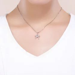 Zawieszka Typu Pandora kokardka - SCC775