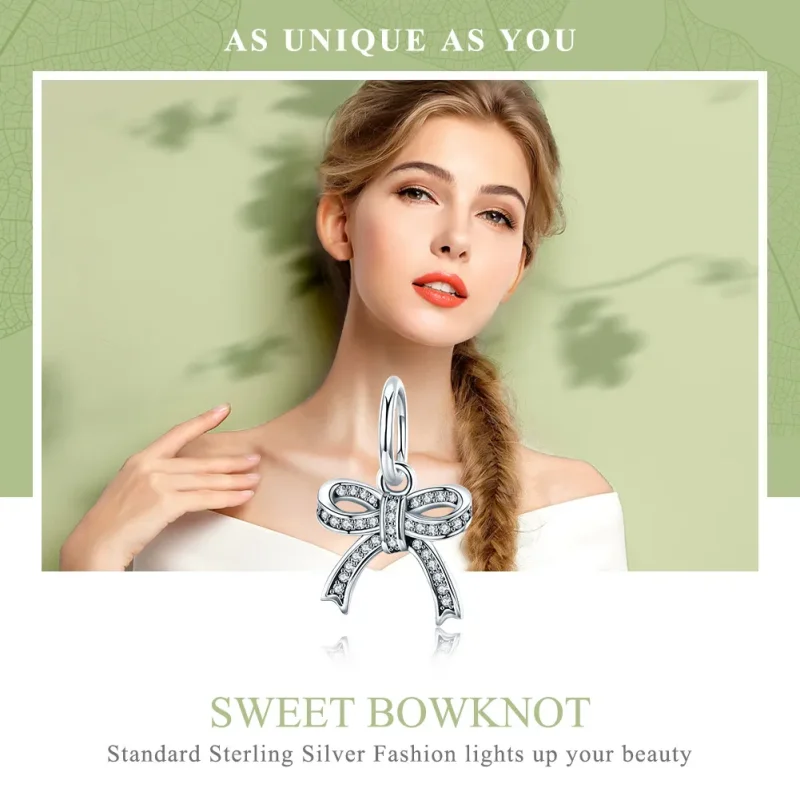 (zdjęcie do) Zawieszka Typu Pandora kokardka - SCC775 - Wyświetl 6