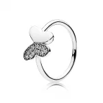 Butterfly silver ring with clear cubic zirconia - Pandora PL