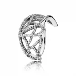 Butterfly wing silver ring with cubic zirconia - Pandora PL